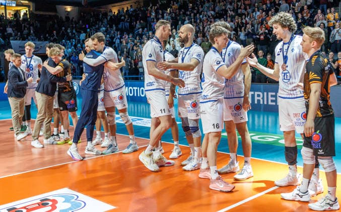 Volleyball, Men BR Volleys VfB Friedrichshafen, Bundesliga VfB Friedrichshafen has been honored after the 0 3 against the BR Volleys for the 3rd place BR Volleys VfB Friedrichshafen