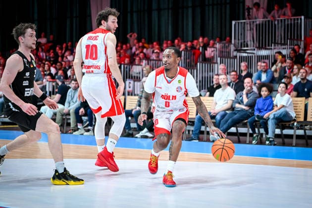 Barmer 2 Basketball Bundesliga ProA Rheinstars Köln vs Nürnberg Falcons BC, 26 04 2026 Cedric Cezell Russell Jr RheinStarsKöln 0 , Barmer 2 Basketball Bundesliga ProA Rheinstars Köln vs Nürnberg Falcons BC on 26 04 2026 at Motorworld Köln in Cologne North Rhine-Westphalia Copyright: xBEAUTIFULxSPORTS Mueller-Laschetx
