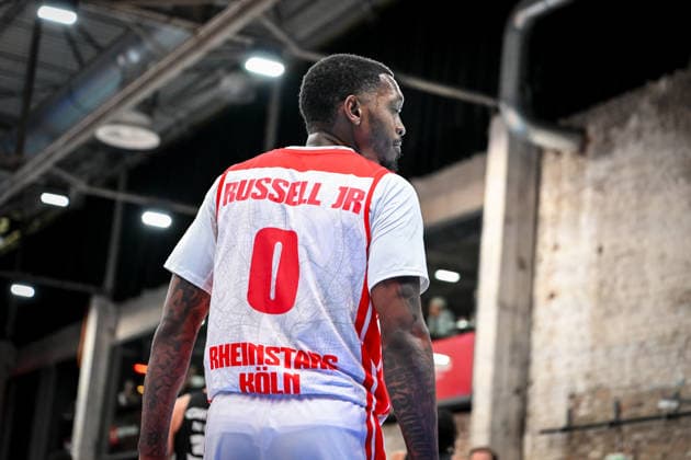 Barmer 2 Basketball Bundesliga ProA Rheinstars Köln vs Nürnberg Falcons BC, 26 04 2026 Cedric Cezell Russell Jr RheinStarsKöln 0 , Barmer 2 Basketball Bundesliga ProA Rheinstars Köln vs Nürnberg Falcons BC on 26 04 2026 at Motorworld Köln in Cologne North Rhine-Westphalia Copyright: xBEAUTIFULxSPORTS Mueller-Laschetx