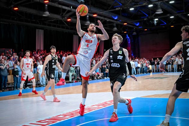 Barmer 2 Basketball Bundesliga ProA Rheinstars Köln vs Nürnberg Falcons BC, 26 04 2026 Zachary Richard Watson RheinStarsKöln 4 , Barmer 2 Basketball Bundesliga ProA Rheinstars Köln vs Nürnberg Falcons BC on 26 04 2026 at Motorworld Köln in Cologne North Rhine-Westphalia Copyright: xBEAUTIFULxSPORTS Mueller-Laschetx