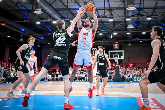 Barmer 2 Basketball Bundesliga ProA Rheinstars Köln vs Nürnberg Falcons BC, 26 04 2026 Zachary Richard Watson RheinStarsKöln 4 , Barmer 2 Basketball Bundesliga ProA Rheinstars Köln vs Nürnberg Falcons BC on 26 04 2026 at Motorworld Köln in Cologne North Rhine-Westphalia Copyright: xBEAUTIFULxSPORTS Mueller-Laschetx
