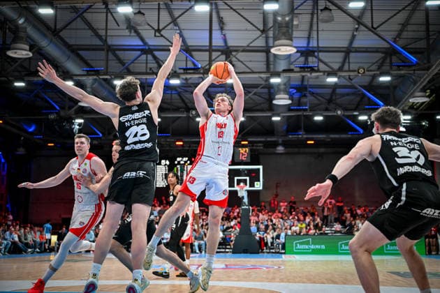 Barmer 2 Basketball Bundesliga ProA Rheinstars Köln vs Nürnberg Falcons BC, 26 04 2026 Adam John Paige RheinStarsKöln 13 , Barmer 2 Basketball Bundesliga ProA Rheinstars Köln vs Nürnberg Falcons BC on 26 04 2026 at Motorworld Köln in Cologne North Rhine-Westphalia Copyright: xBEAUTIFULxSPORTS Mueller-Laschetx