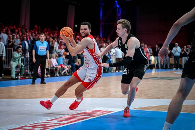 Barmer 2 Basketball Bundesliga ProA Rheinstars Köln vs Nürnberg Falcons BC, 26 04 2026 Zachary Richard Watson RheinStarsKöln 4 , Barmer 2 Basketball Bundesliga ProA Rheinstars Köln vs Nürnberg Falcons BC on 26 04 2026 at Motorworld Köln in Cologne North Rhine-Westphalia Copyright: xBEAUTIFULxSPORTS Mueller-Laschetx