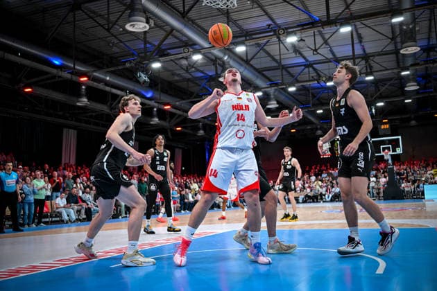 Barmer 2 Basketball Bundesliga ProA Rheinstars Köln vs Nürnberg Falcons BC, 26 04 2026 Marko Cuvalo RheinStarsKöln 14 , Barmer 2 Basketball Bundesliga ProA Rheinstars Köln vs Nürnberg Falcons BC on 26 04 2026 at Motorworld Köln in Cologne North Rhine-Westphalia Copyright: xBEAUTIFULxSPORTS Mueller-Laschetx