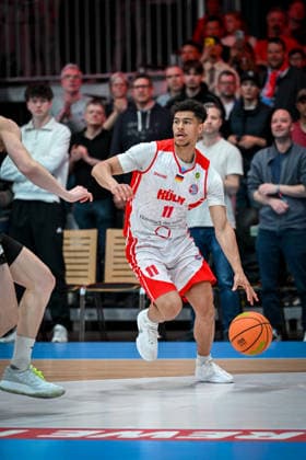 Barmer 2 Basketball Bundesliga ProA Rheinstars Köln vs Nürnberg Falcons BC, 26 04 2026 Timothy Nehemiah Davis RheinStarsKöln 11 , Barmer 2 Basketball Bundesliga ProA Rheinstars Köln vs Nürnberg Falcons BC on 26 04 2026 at Motorworld Köln in Cologne North Rhine-Westphalia Copyright: xBEAUTIFULxSPORTS Mueller-Laschetx
