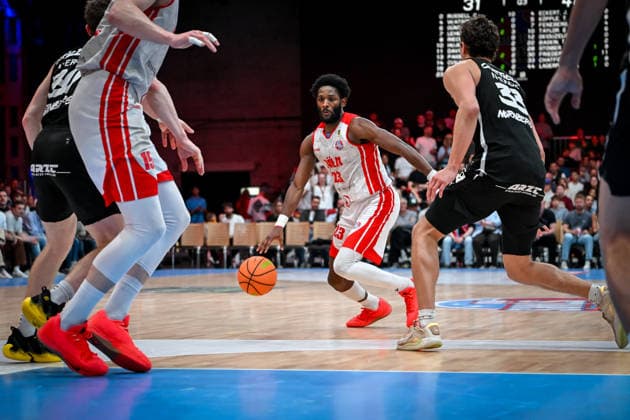 Barmer 2 Basketball Bundesliga ProA Rheinstars Köln vs Nürnberg Falcons BC, 26 04 2026 Michael Jordan Miller RheinStarsKöln 23 , Barmer 2 Basketball Bundesliga ProA Rheinstars Köln vs Nürnberg Falcons BC on 26 04 2026 at Motorworld Köln in Cologne North Rhine-Westphalia Copyright: xBEAUTIFULxSPORTS Mueller-Laschetx
