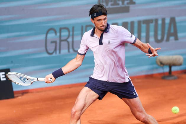 April 26, 2026, Madrid, Madrid, Spain: Arthur Rinderknech of France plays against Vit Kopriva of Czech Republic during the Mutua Madrid Open 2026, ATP, Tennis Herren Masters 1000 and WTA, Tennis Damen 1000, at La Caja Magica on April 26, 2026 in Madrid, Spain. Madrid Spain - ZUMAa181 20260426_zaa_a181_522 Copyright: xIrinaxR.xHipolitox