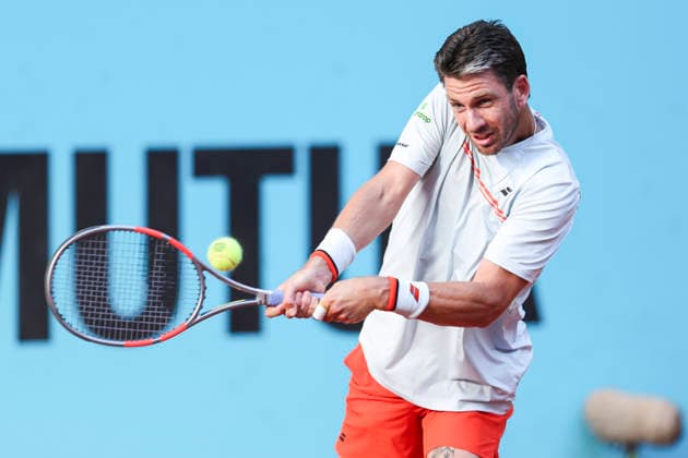 April 26, 2026, Madrid, Madrid, Spain: Cameron Norrie of Great Britain plays against Thiago Agustin Tirante of Argentina during the Mutua Madrid Open 2026, ATP, Tennis Herren Masters 1000 and WTA, Tennis Damen 1000, at La Caja Magica on April 26, 2026 in Madrid, Spain. Mutua Madrid Open 2026 - Day 7 - ZUMAa181 20260426_zaa_a181_570 Copyright: xIrinaxR.xHipolitox