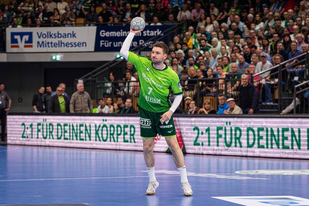 26 04 2026, xovx, Handball Daikin Handball Bundesliga, HSG Wetzlar Bergischer HC Dominik Mappes HSG Wetzlar , Freisteller Wetzlar Buderus Arena Hessen Germany EN