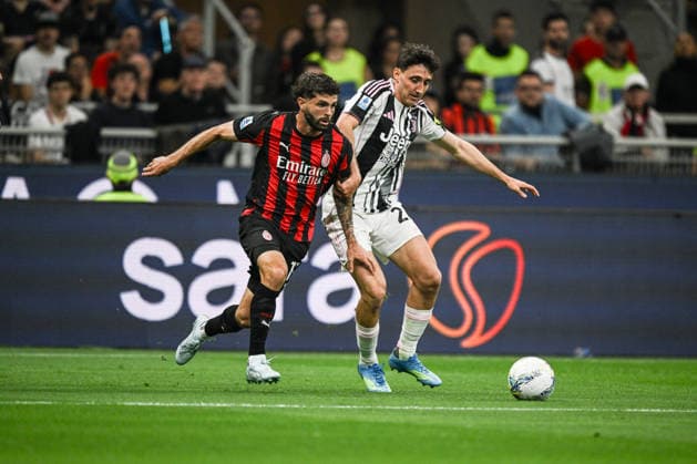 Christian Pulisic of AC Milan in action during the Italian Serie A football match between Inter AC Milan and FC Juventus on 26 of April 2026 at Giuseppe Meazza San Siro Siro stadium in Milan, Italy. Credit: Tiziano Ballabio  Copyright: xTizianoxBallabio IPAxSportx xipa-agency.netx xx IPA_74256444 IPA_Agency_IPA74256444