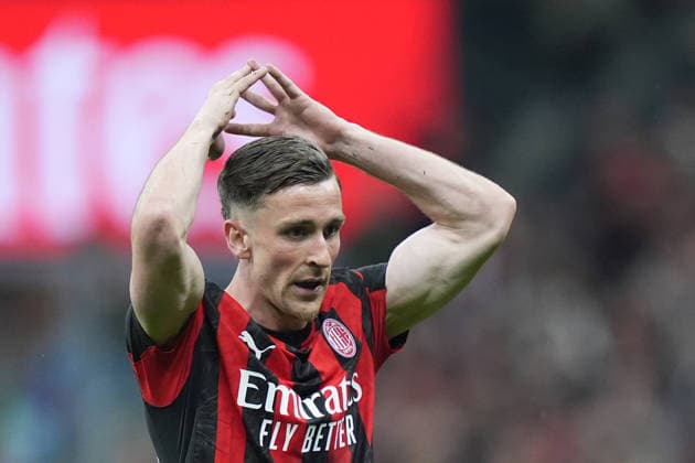 AC Milan s Alexis Saelemaekers during the Serie A soccer match between Milan and Juventus at the San Siro Stadium in Milan , north Italy - Saturday , April 26 , 2026. - Soccer .  Copyright: xSpada LaPressex