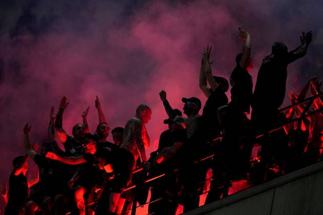 AC Milan s supporters during the Serie A soccer match between Milan and Juventus at the San Siro Stadium in Milan , north Italy - Saturday , April 26 , 2026. - Soccer .  Copyright: xSpada LaPressex