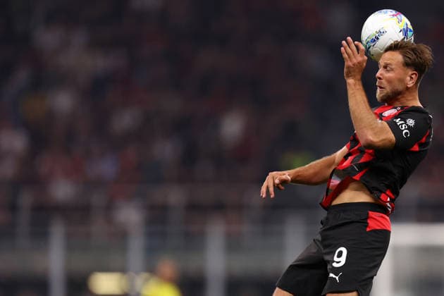 Ac Milan - Juventus Fc Niclas Fullkrug of Ac Milan in action during the Serie A match beetween Ac Milan and Juventus Fc at Stadio Giuseppe Meazza on April 26 2026 in Milano, Italy . Milano Stadio Giuseppe Meazza Italy Copyright: xMarcoxCanonierox
