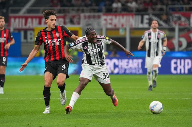 Jonathan David during the Serie A soccer match between Milan and Juventus at the Giuseppe Meazza stadium in Milano, north Italy - April 26, 2026 - Soccer.  Copyright: xAlessioxMorgese LaPressex