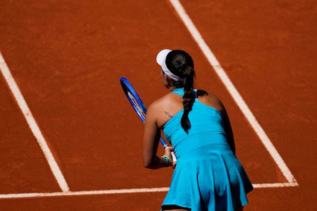 April 26, 2026, Madrid, Madrid, Spain: Jessica Pegula of USA plays against Marta Kostyuk of Ukraine during the Mutua Madrid Open 2026, ATP, Tennis Herren Masters 1000 and WTA, Tennis Damen 1000, at La Caja Magica on April 26, 2026 in Madrid, Spain. Madrid Spain - ZUMAa181 20260426_zaa_a181_466 Copyright: xOscarxJ.xBarrosox