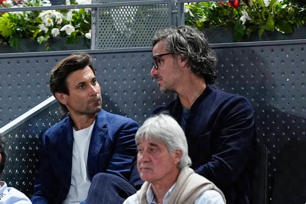April 26, 2026, Madrid, Madrid, Spain: David Ferrer and Feliciano Lopez are seen during the match between Rafael Jodar of Spain and Joao Fonseca of Brazil during the Mutua Madrid Open 2026, ATP, Tennis Herren Masters 1000 and WTA, Tennis Damen 1000, at La Caja Magica on April 26, 2026 in Madrid, Spain. Mutua Madrid Open 2026 - Day 7 - ZUMAa181 20260426_zaa_a181_744 Copyright: xOscarxJ.xBarrosox