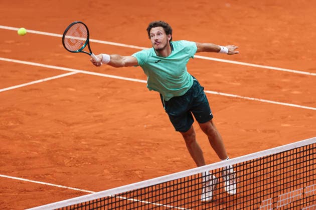 April 26, 2026, Madrid, Madrid, Spain: Pablo Carreno Busta of Spain plays doubles with Inigo Cervantes of Spain against Theo Arribage of France and Albano Olivetti of France during the Mutua Madrid Open 2026, ATP, Tennis Herren Masters 1000 and WTA, Tennis Damen 1000, at La Caja Magica on April 26, 2026 in Madrid, Spain. Mutua Madrid Open 2026 - Day 7 - ZUMAa181 20260426_zaa_a181_763 Copyright: xIrinaxR.xHipolitox