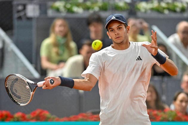 April 26, 2026, Madrid, Madrid, Spain: RAFAEL JODAR of Spain †ADIDAS during the Mutua Madrid Open 2026, ATP, Tennis Herren Masters 1000 and WTA, Tennis Damen 1000 tennis tournament, celebrated at Caja Magica on April 26, 2026 in Madrid, Spain. Mutua Madrid Open 2026 - Day 7 (04.26.26) - ZUMAc312 20260426_zsp_c312_328 Copyright: xOscarxManuelxSanchezx