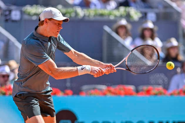 April 26, 2026, Madrid, Madrid, Spain: JANNIK SINNER of italy - NIKE during the Mutua Madrid Open 2026, ATP, Tennis Herren Masters 1000 and WTA, Tennis Damen 1000 tennis tournament, celebrated at Caja Magica on April 26, 2026 in Madrid, Spain. Madrid Spain - ZUMAc312 20260426_zsp_c312_110 Copyright: xOscarxManuelxSanchezx