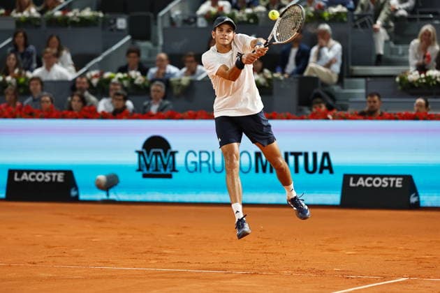 Rafael Jodar (ESP), APRIL 26, 2026 - Tennis : Rafael Jodar during singles Round of 32 match against Joao Fonseca on the ATP, Tennis Herren tour Masters 1000 tournaments Mutua Madrid Open tennis tournament at the Caja Magica in Madrid, Spain. Noxthirdxpartyxsales  aflo_328413428