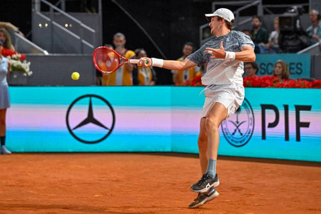 April 26, 2026, Madrid, Madrid, Spain: JOAO FONSECA of Brazil during the Mutua Madrid Open 2026, ATP, Tennis Herren Masters 1000 and WTA, Tennis Damen 1000 tennis tournament, celebrated at Caja Magica on April 26, 2026 in Madrid, Spain. Mutua Madrid Open 2026 - Day 7 (04.26.26) - ZUMAc312 20260426_zsp_c312_307 Copyright: xOscarxManuelxSanchezx