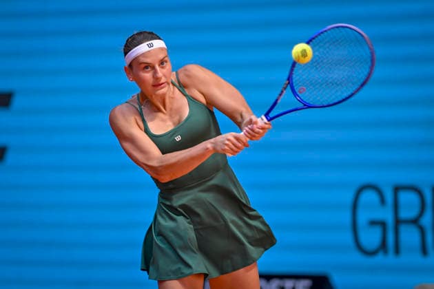 April 26, 2026, Madrid, Madrid, Spain: MARTA KOSTYUK of Ukraine Ã¢â‚¬ WILSON during the Mutua Madrid Open 2026, ATP, Tennis Herren Masters 1000 and WTA, Tennis Damen 1000 tennis tournament, celebrated at Caja Magica on April 26, 2026 in Madrid, Spain. Madrid Spain - ZUMAc312 20260426_zsp_c312_006 Copyright: xOscarxManuelxSanchezx
