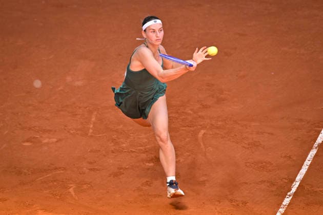 April 26, 2026, Madrid, Madrid, Spain: MARTA KOSTYUK of Ukraine Ã¢â‚¬ WILSON during the Mutua Madrid Open 2026, ATP, Tennis Herren Masters 1000 and WTA, Tennis Damen 1000 tennis tournament, celebrated at Caja Magica on April 26, 2026 in Madrid, Spain. Madrid Spain - ZUMAc312 20260426_zsp_c312_003 Copyright: xOscarxManuelxSanchezx