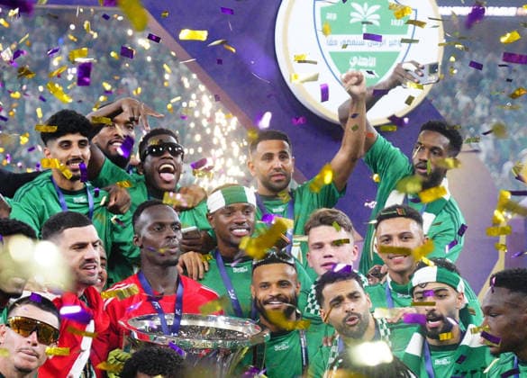 Football: ACLE Al Ahli players celebrate after beating Machida Zelvia in the Asian Champions League Elite final in Jeddah, Saudi Arabia, on April 25, 2026.  A14AA0005480070P