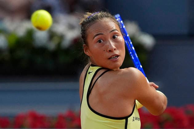 MADRID OPEN TENNIS 2026. WTA, Tennis Damen ZHENG ¢ CHN v RYBAKINA ¢ KAZ Qinwen Zheng, China, during Madrid Open Tennis 2025 match. April 26, 2026.(ALTERPHOTOS Acero) MadridSpain  Copyright: xAcerox