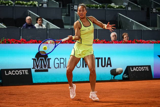 Mutua Madrid Open 2026 - Day 7 Qinwen Zheng of China competes against Elena Rybakina of Kazakhstan during their Women s Singles match on Day Seven of the Mutua Madrid Open at La Caja Magica on April 26, 2026, in Madrid, Spain. Madrid Madrid Spain  Copyright: xMiguelxReisx originalFilename:reis-notitle260426_npEIf.jpg