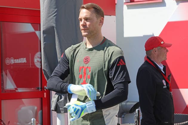 1 Manuel Neuer, Goalkeeper, Portrait, Portrait, Football FC Bayern Munich final training before UEFA Champions League, against Paris Saint Germain 27 04 2026 Training ground, Säbenerstr PHOTO Mladen Lackovic LakoPress