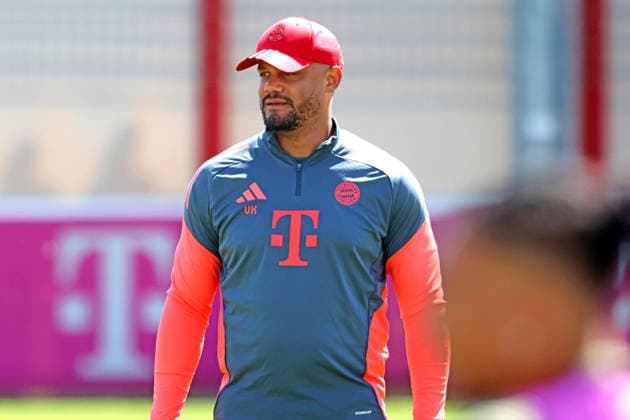 Coach Vincent Kompany, Portrait, Portrait, Football FC Bayern Munich final training before UEFA Champions League, against Paris Saint Germain 27 04 2026 Training ground, Säbenerstr PHOTO Mladen Lackovic LakoPress