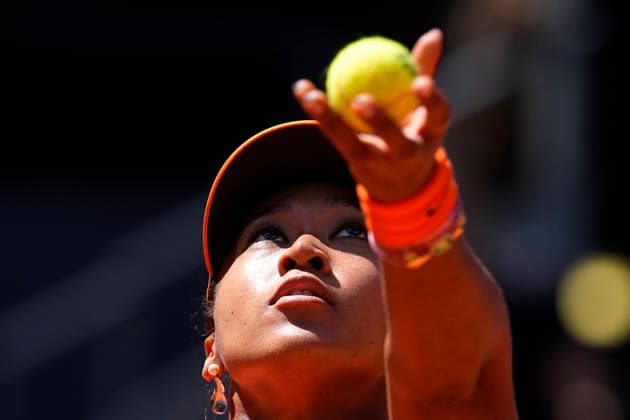 April 27, 2026, Madrid, Madrid, Spain: Naomi Osaka of Japan plays against Aryna Sabalenka of Belarus during the Mutua Madrid Open 2026, ATP, Tennis Herren Masters 1000 and WTA, Tennis Damen 1000, at La Caja Magica on April 27, 2026 in Madrid, Spain. Madrid Spain - ZUMAa181 20260427_zaa_a181_141 Copyright: xOscarxJ.xBarrosox