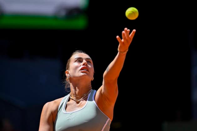April 27, 2026, Madrid, Madrid, Spain: ARYNA SABALENKA of belarus †NIKE during the Mutua Madrid Open 2026, ATP, Tennis Herren Masters 1000 and WTA, Tennis Damen 1000 tennis tournament, celebrated at Caja Magica on April 26, 2026 in Madrid, Spain. Mutua Madrid Open 2026 - Day 8 (04.27.26) - ZUMAc312 20260427_zsp_c312_160 Copyright: xOscarxManuelxSanchezx