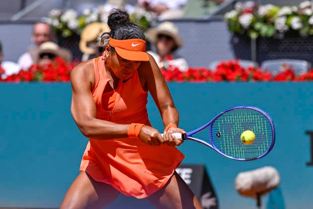 April 27, 2026, Madrid, Madrid, Spain: NAOMI OSAKA of Japan †NIKE during the Mutua Madrid Open 2026, ATP, Tennis Herren Masters 1000 and WTA, Tennis Damen 1000 tennis tournament, celebrated at Caja Magica on April 26, 2026 in Madrid, Spain. Madrid Spain - ZUMAc312 20260427_zsp_c312_202 Copyright: xOscarxManuelxSanchezx