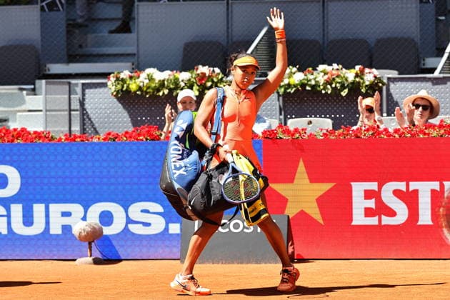 Naomi Osaka (JPN), APRIL 27, 2026 - Tennis : Naomi Osaka after losing singles round of 16 match against Aryna Sabalenka on the WTA, Tennis Damen tour 1000 tournaments Mutua Madrid Open tennis tournament at the Caja Magica in Madrid, Spain. Noxthirdxpartyxsales  aflo_328468636
