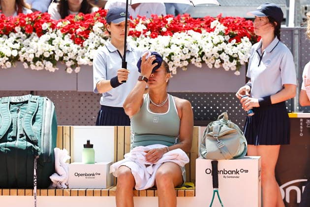Aryna Sabalenka (BLR), APRIL 27, 2026 - Tennis : Aryna Sabalenka during singles round of 16 match against Naomi Osaka on the WTA, Tennis Damen tour 1000 tournaments Mutua Madrid Open tennis tournament at the Caja Magica in Madrid, Spain. Noxthirdxpartyxsales  aflo_328468882