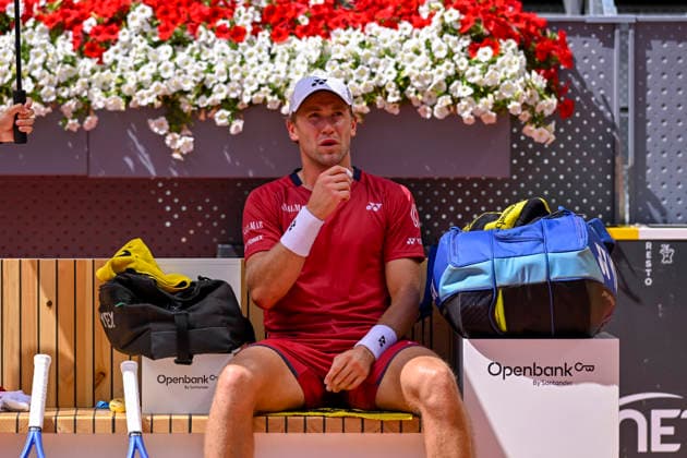 April 27, 2026, Madrid, Madrid, Spain: CASPER RUUD of norway - YONEX during the Mutua Madrid Open 2026, ATP, Tennis Herren Masters 1000 and WTA, Tennis Damen 1000 tennis tournament, celebrated at Caja Magica on April 26, 2026 in Madrid, Spain. Madrid Spain - ZUMAc312 20260427_zsp_c312_107 Copyright: xOscarxManuelxSanchezx