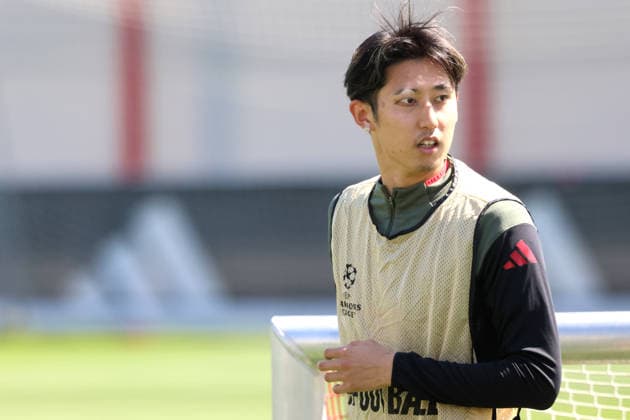 21 Hiroki Ito, Portrait, Portrait, Football FC Bayern Munich final training session before UEFA Champions League, against Paris Saint Germain 27 04 2026 Training ground, Säbenerstr PHOTO Mladen Lackovic LakoPress