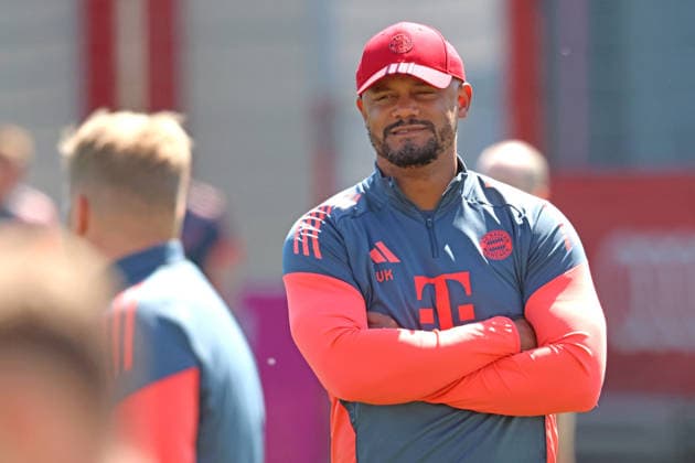 Coach Vincent Kompany, Portrait, Portrait, Football FC Bayern Munich final training before UEFA Champions League, against Paris Saint Germain 27 04 2026 Training ground, Säbenerstr PHOTO Mladen Lackovic LakoPress