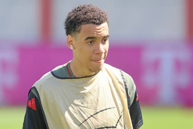 10 Jamal Musiala, Portrait, Portrait, Football FC Bayern Munich final training session before UEFA Champions League, against Paris Saint Germain 27 04 2026 Training ground, Säbenerstr PHOTO Mladen Lackovic LakoPress