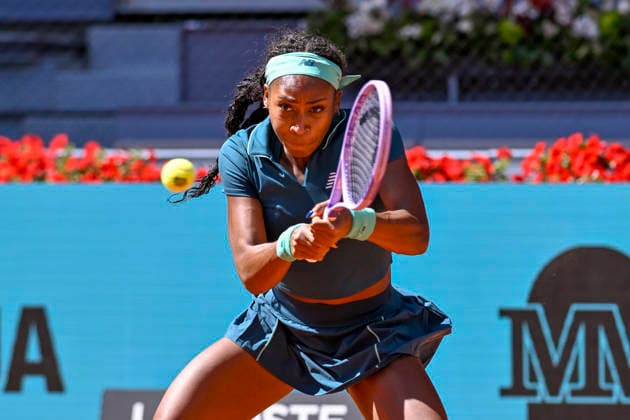 April 27, 2026, Madrid, Madrid, Spain: COCO GAUFF of united states - NEW BALANCE during the Mutua Madrid Open 2026, ATP, Tennis Herren Masters 1000 and WTA, Tennis Damen 1000 tennis tournament, celebrated at Caja Magica on April 26, 2026 in Madrid, Spain. Madrid Spain - ZUMAc312 20260427_zsp_c312_273 Copyright: xOscarxManuelxSanchezx