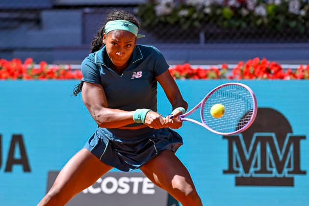 April 27, 2026, Madrid, Madrid, Spain: COCO GAUFF of united states - NEW BALANCE during the Mutua Madrid Open 2026, ATP, Tennis Herren Masters 1000 and WTA, Tennis Damen 1000 tennis tournament, celebrated at Caja Magica on April 26, 2026 in Madrid, Spain. Madrid Spain - ZUMAc312 20260427_zsp_c312_271 Copyright: xOscarxManuelxSanchezx