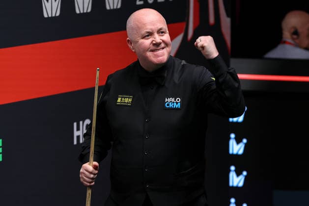 Halo World Snooker Championship 2026 John Higgins (Scotland) celebrates his win over Ronnie O Sullivan during Round 2 of the Halo World Snooker Championship 2026 at The Crucible Theatre, Sheffield, England on 27 April 2026 Credit: Ryan Crockett Every Second Media Editorial use only. All images are copyright Every Second Media Limited. No images may be reproduced without prior permission. Copyright: xIMAGO EveryxSecondxMediax ESM-1955-0126 RyanxCrockettx xEveryxSecondxMediax