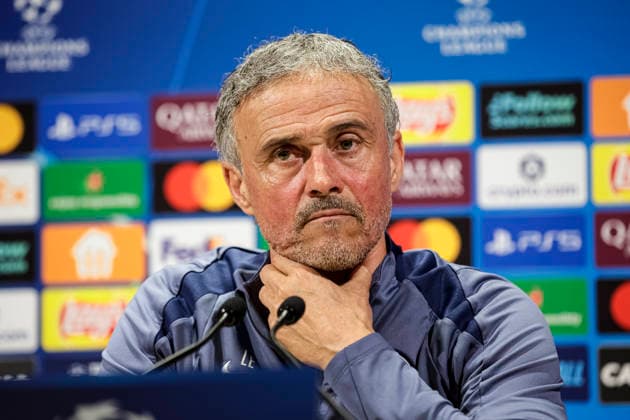 Paris, France April 27 Paris Saint Germain Head Coach Luis Enrique talks during the training session press conference on day ahead of the UEFA Champions League 2025 26 Semi Final First Leg match between Paris Saint Germain and FC Bayern Munchen at Parc des Princes on April 27, 2026 in Paris, France Photo by JustPictures Paris Parc des Princes France Copyright: x x2026xEurasiaxSportxImagesx jp-en-EuSpIm-AB6_PSG_Pressconf_27Apr2026_PR576