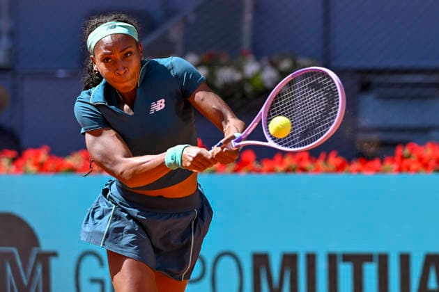 April 27, 2026, Madrid, Madrid, Spain: COCO GAUFF of united states - NEW BALANCE during the Mutua Madrid Open 2026, ATP, Tennis Herren Masters 1000 and WTA, Tennis Damen 1000 tennis tournament, celebrated at Caja Magica on April 26, 2026 in Madrid, Spain. Madrid Spain - ZUMAc312 20260427_zsp_c312_231 Copyright: xOscarxManuelxSanchezx