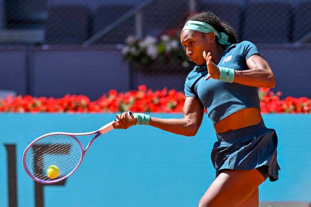 April 27, 2026, Madrid, Madrid, Spain: COCO GAUFF of united states - NEW BALANCE during the Mutua Madrid Open 2026, ATP, Tennis Herren Masters 1000 and WTA, Tennis Damen 1000 tennis tournament, celebrated at Caja Magica on April 26, 2026 in Madrid, Spain. Madrid Spain - ZUMAc312 20260427_zsp_c312_238 Copyright: xOscarxManuelxSanchezx