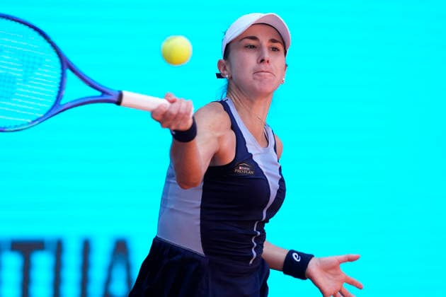 MADRID OPEN TENNIS 2026. WTA, Tennis Damen BENCIC ¢ SUI v BAPTISTE ¢ USA Belinda Bencic, Switzerland, during Madrid Open Tennis 2025 match. April 27, 2026.(ALTERPHOTOS Acero) MadridSpain  Copyright: xAcerox