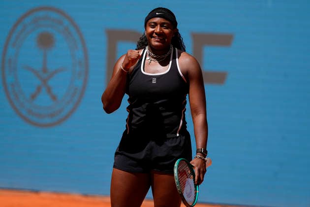 MADRID OPEN TENNIS 2026. WTA, Tennis Damen BENCIC ¢ SUI v BAPTISTE ¢ USA Hailey Baptiste, USA, during Madrid Open Tennis 2025 match. April 27, 2026.(ALTERPHOTOS Acero) MadridSpain  Copyright: xAcerox