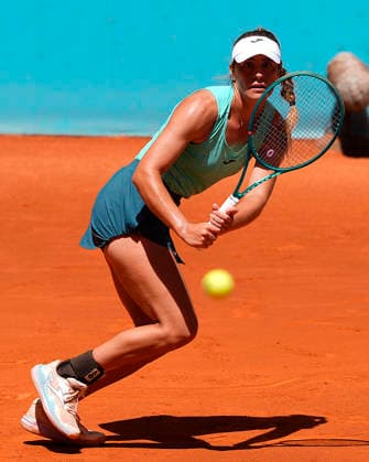 Solana Sierra, Argentina, during Madrid Open Tennis 2025 match. April 27, 2026. (20260427360)
